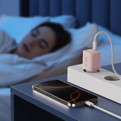 Sieninis įkroviklis Tech-Protect NCM33W 2 jungčių PD33W/QC3.0 – rožinis 7