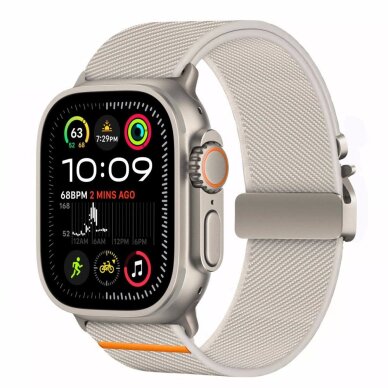 Apple Watch 44 / 45 / 46 / 49 mm Tech-Protect Nylon Clasp nailoninis dirželis – pilkas 1