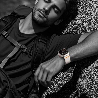 Apple Watch 44 / 45 / 46 / 49 mm Tech-Protect Nylon Clasp nailoninis dirželis – pilkas 3 Apple Watch 44 / 45 / 46 / 49 mm Tech-Protect Nylon Clasp nailoninis dirželis – pilkas 3