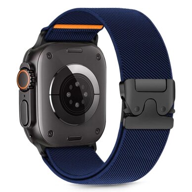 Apple Watch 44 / 45 / 46 / 49 mm Tech-Protect Nylon Clasp nailoninis dirželis – tamsiai mėlynas Apple Watch 44 / 45 / 46 / 49 mm Tech-Protect Nylon Clasp nailoninis dirželis – tamsiai mėlynas
