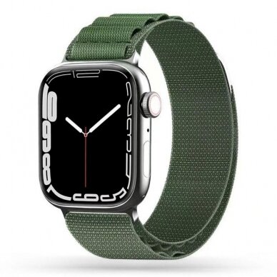 Tech-Protect Nylon Pro Apyrankė Apple Watch 4/5/6/7/8/9/SE/Ultra 1/2 (42/44/45/49 mm) - tamsiai žalias 5 Tech-Protect Nylon Pro Apyrankė Apple Watch 4/5/6/7/8/9/SE/Ultra 1/2 (42/44/45/49 mm) - tamsiai žalias 5