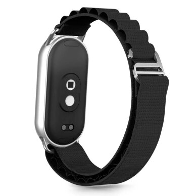Xiaomi Smart Band 8 / 9 / 10 / NFC Tech-Protect Nylon Pro nailoninis dirželis – juodas 1