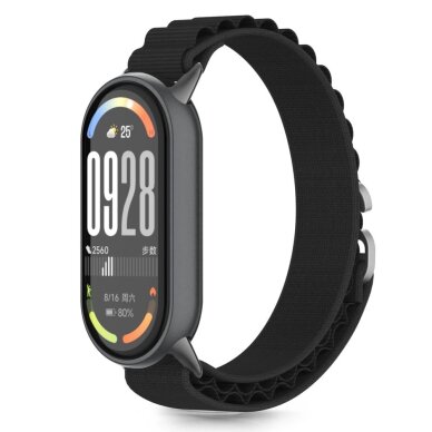 Xiaomi Smart Band 8 / 9 / 10 / NFC Tech-Protect Nylon Pro nailoninis dirželis – juodas