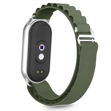 Xiaomi Smart Band 8 / 9 / 10 / NFC Tech-Protect Nylon Pro nailoninis dirželis – žalias 1