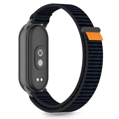 Xiaomi Smart Band 8 / 9 / 10 / NFC Tech-Protect Nylon Pro nailoninis dirželis – juodas ir oranžinis 1 Xiaomi Smart Band 8 / 9 / 10 / NFC Tech-Protect Nylon Pro nailoninis dirželis – juodas ir oranžinis 1