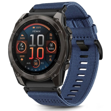 Garmin Fenix 5X / 5X PLUS / 6X / 6X PRO / 7X / 8 (51 mm) Tech-Protect Nailoninis dirželis – mėlynas 1