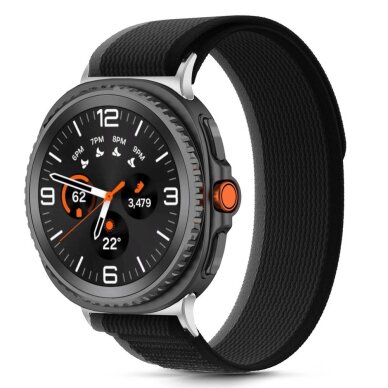 Samsung Galaxy Watch 40/44/46 mm Tech-Protect Nylon Stripe nailoninis dirželis – juodas ir oranžinis 2 Samsung Galaxy Watch 40/44/46 mm Tech-Protect Nylon Stripe nailoninis dirželis – juodas ir oranžinis 2