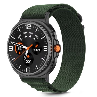 Samsung Galaxy Watch 40/44/46 mm Tech-Protect Nylon Stripe nailoninis dirželis – žalias 1