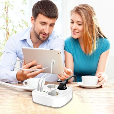 Maitinimo lizdas Tech-Protect PCS3X4 su 3 lizdais, 2x USB-A, 2x USB-C, 200 cm laidas – baltas 5 Maitinimo lizdas Tech-Protect PCS3X4 su 3 lizdais, 2x USB-A, 2x USB-C, 200 cm laidas – baltas 5