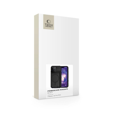 iPhone 16 Pro Max Tech-Protect PowerCase MagSafe dėklas su 8500mAh Powerbank – juodas 1