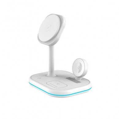 Tech-Protect QI15W-A27 3in1 inductive Įkroviklis standMagSafe smartphone / Apple Watch / AirPods - baltas 2 Tech-Protect QI15W-A27 3in1 inductive Įkroviklis standMagSafe smartphone / Apple Watch / AirPods - baltas 2