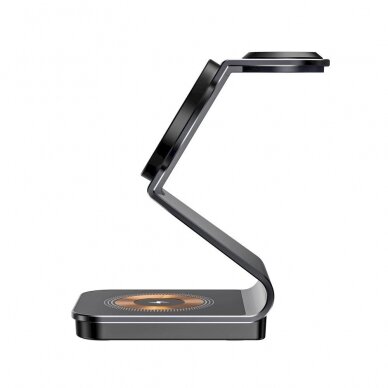 Tech-Protect QI15W-A29 3in1 inductive Įkroviklis MagSafe smartphone / Apple Watch / AirPods - Juodas 3 Tech-Protect QI15W-A29 3in1 inductive Įkroviklis MagSafe smartphone / Apple Watch / AirPods - Juodas 3