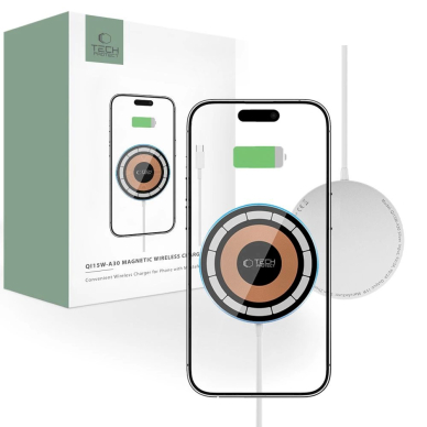 Tech-Protect QI15W-A30 inductive Įkroviklis MagSafeUSB-C Kabelis - silver Tech-Protect QI15W-A30 inductive Įkroviklis MagSafeUSB-C Kabelis - silver