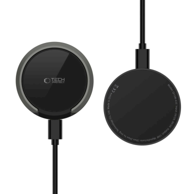 Tech-Protect QI15W-A33 inductive Įkroviklis MagSafe standUSB-A / USB-C Kabelis - Juodas 3 Tech-Protect QI15W-A33 inductive Įkroviklis MagSafe standUSB-A / USB-C Kabelis - Juodas 3