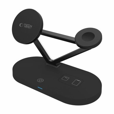 Belaidis įkroviklis Tech-Protect QI15W-A41 3in1 su MagSafe Apple įrenginiams – juodas 2