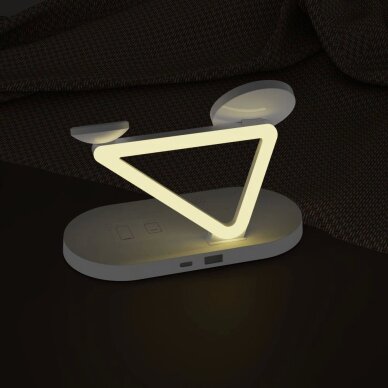 Belaidis įkroviklis Tech-Protect QI15W-A41 3in1 su MagSafe Apple įrenginiams – baltas 6