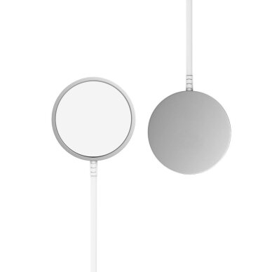 Belaidis įkroviklis Tech-Protect QI15W-A44 magnetinis su MagSafe – baltas 2 Belaidis įkroviklis Tech-Protect QI15W-A44 magnetinis su MagSafe – baltas 2