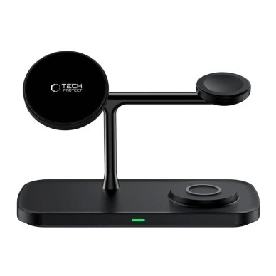 Belaidis įkroviklis Tech-Protect QI15W-A45 3in1 su MagSafe Apple įrenginiams – juodas 3