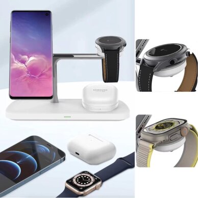 Belaidis įkroviklis Tech-Protect QI15W-A45 3in1 su MagSafe Apple įrenginiams – juodas 5