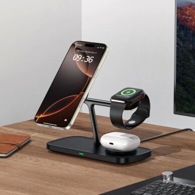 Belaidis įkroviklis Tech-Protect QI15W-A45 3in1 su MagSafe Apple įrenginiams – juodas 6 Belaidis įkroviklis Tech-Protect QI15W-A45 3in1 su MagSafe Apple įrenginiams – juodas 6