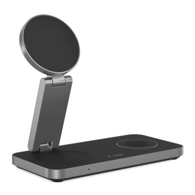 Belaidis įkroviklis Tech-Protect QI15W-A47 MagSafe 3in1 su USB-C laidu – juodas 2 Belaidis įkroviklis Tech-Protect QI15W-A47 MagSafe 3in1 su USB-C laidu – juodas 2