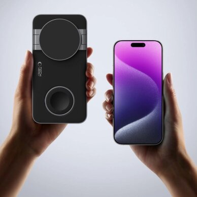 Belaidis įkroviklis Tech-Protect QI15W-A47 MagSafe 3in1 su USB-C laidu – juodas 6 Belaidis įkroviklis Tech-Protect QI15W-A47 MagSafe 3in1 su USB-C laidu – juodas 6