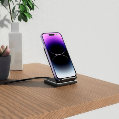 Tech-Protect QI15W-S2 15W inductive Įkroviklis  in the form of a stand - Juodas 3 Tech-Protect QI15W-S2 15W inductive Įkroviklis  in the form of a stand - Juodas 3