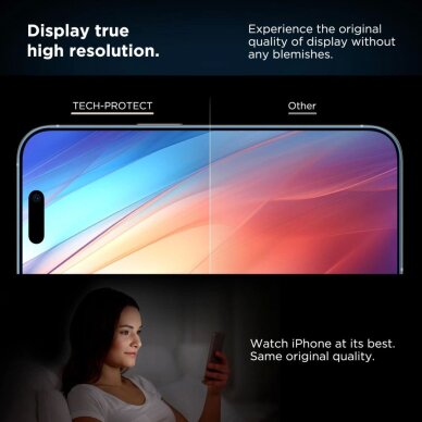 iPhone 16 Pro Max Tech-Protect Quick Set+ grūdintas stiklas, 2 vnt. 3