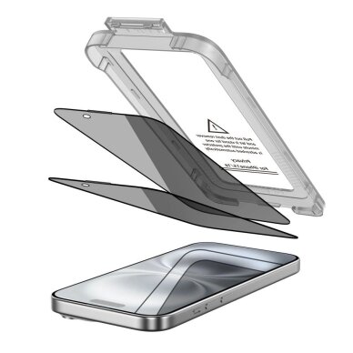 iPhone 15 / 16 Tech-Protect Quick Set Spy+ 2-pack privatumo stiklas 1 iPhone 15 / 16 Tech-Protect Quick Set Spy+ 2-pack privatumo stiklas 1