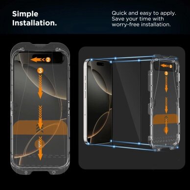 iPhone 16 Pro Max Tech-Protect Quick Set Spy+ 2-pack privatumo stiklas 4