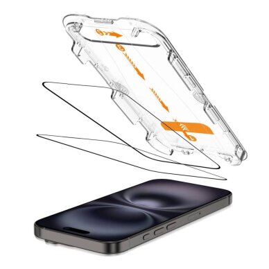iPhone 15 / 16 Tech-Protect Quick Set+ grūdintas stiklas, 2 vnt. 1 iPhone 15 / 16 Tech-Protect Quick Set+ grūdintas stiklas, 2 vnt. 1