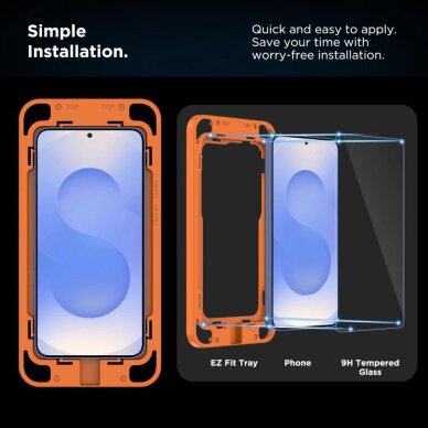 Samsung Galaxy S25+ Tech-Protect Quick Set+ grūdintas stiklas – skaidrus 2 Samsung Galaxy S25+ Tech-Protect Quick Set+ grūdintas stiklas – skaidrus 2