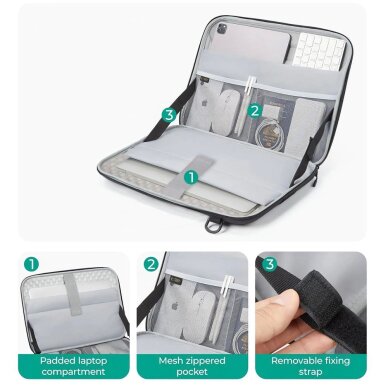 Nešiojamojo kompiuterio dėklas Tech-Protect Ranger-X Tactical 13–14" – juodas 4