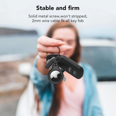 Tech-Protect Rough 2-pack Dėklas Apple AirTag - Juodas 8 Tech-Protect Rough 2-pack Dėklas Apple AirTag - Juodas 8