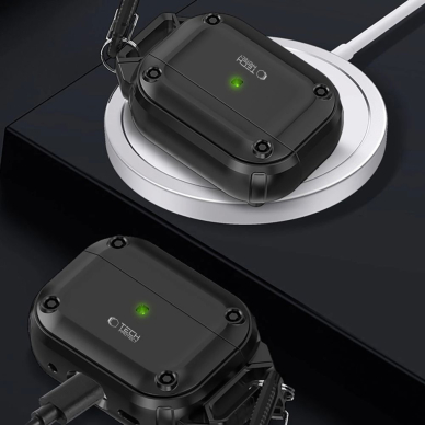 Dėklas Tech-Protect Rough Hook Carabiner for Apple AirPods Pro 1 / 2 - Juodas 6 Dėklas Tech-Protect Rough Hook Carabiner for Apple AirPods Pro 1 / 2 - Juodas 6