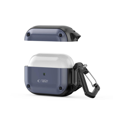 Dėklas Tech-Protect Rough Hook Carabiner for Apple AirPods Pro 1 / 2 - Blue 2 Dėklas Tech-Protect Rough Hook Carabiner for Apple AirPods Pro 1 / 2 - Blue 2