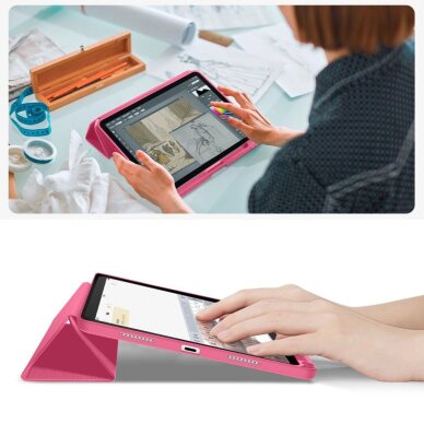 iPad 10.9” 10 / 2022 / 11” 11 / 2025 dėklas Tech-Protect SC Pen Canvas – rožinis 9