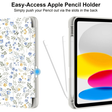 iPad 10.9" 2022 / 11" 2025 – Tech-Protect SC Pen dėklas - Gėlių raštas (daisies) 3
