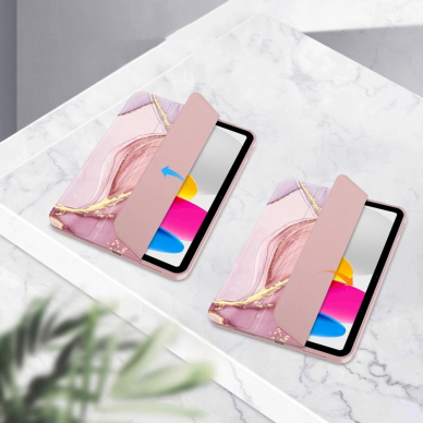 Tech-Protect SC Pen Dėklas iPad 10.9 2022 - Rožinis marble 6 Tech-Protect SC Pen Dėklas iPad 10.9 2022 - Rožinis marble 6