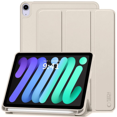 iPad Mini 6 / 7 / 2021–2024 – Tech-Protect SC Pen dėklas - Smėlio