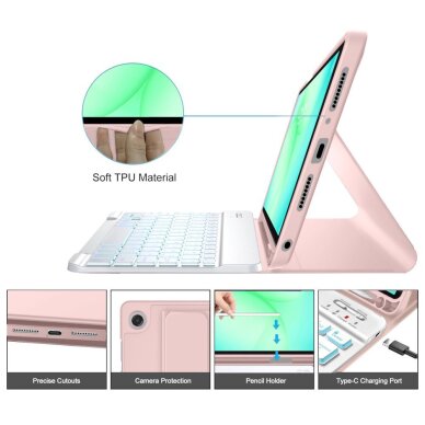 Samsung Galaxy Tab A9+ / A11+ Plus 11.0 (X210 / X215 / X216 / X230 / X235 / X236) Tech-Protect SC Pen dėklas – rožinis 4 Samsung Galaxy Tab A9+ / A11+ Plus 11.0 (X210 / X215 / X216 / X230 / X235 / X236) Tech-Protect SC Pen dėklas – rožinis 4