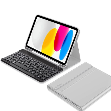 iPad 10.9" 2022 (10th gen.) / 11" 2025 (11th gen.) – Tech-Protect SC Pen + Keyboard dėklas - Pilkas 1