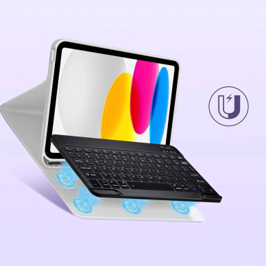 iPad 10.9" 2022 (10th gen.) / 11" 2025 (11th gen.) – Tech-Protect SC Pen + Keyboard dėklas - Pilkas 5