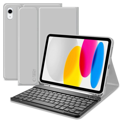 iPad 10.9" 2022 (10th gen.) / 11" 2025 (11th gen.) – Tech-Protect SC Pen + Keyboard dėklas - Pilkas