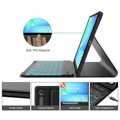 Samsung Galaxy Tab S10 FE+ 13.1 X620 / X626B dėklas Tech-Protect SC Pen + Keyboard – juodas 3