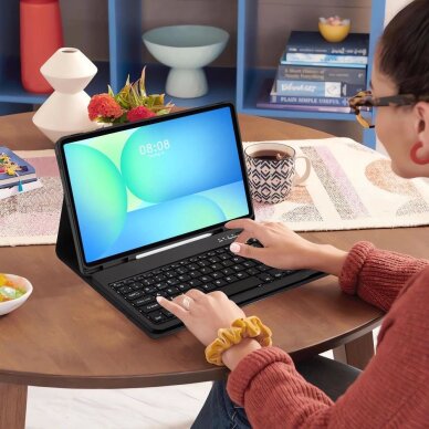 Samsung Galaxy Tab S10 FE+ 13.1 X620 / X626B dėklas Tech-Protect SC Pen + Keyboard – juodas 8 Samsung Galaxy Tab S10 FE+ 13.1 X620 / X626B dėklas Tech-Protect SC Pen + Keyboard – juodas 8