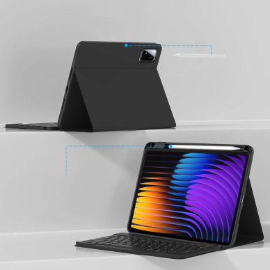 Xiaomi Pad 7 / 7 Pro – Tech-Protect SC Pen + Keyboard dėklas - Juodas 3