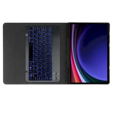 Akcija! Tech-Protect SC Pen + Keyboard Dėklas klaviatūra Samsung Galaxy Tab S9 FE+ 12.4 X610 / X616B - Juodas  4