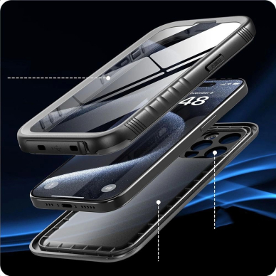 iPhone 15 – Tech-Protect ShellBox IP68 dėklas - Juodas 1