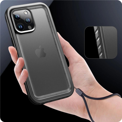 iPhone 15 – Tech-Protect ShellBox IP68 dėklas - Juodas 2